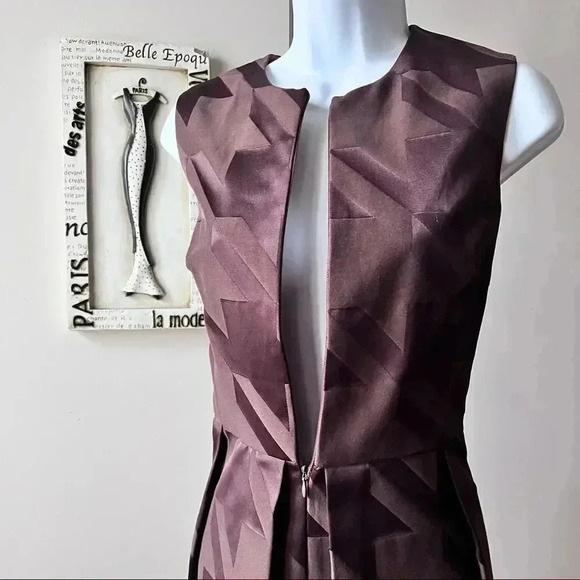 Vintage 90s Cynthia Rowley Brown Houndstooth Two Piece Dress Coat Suit Size 12 L - Picture 5 of 16